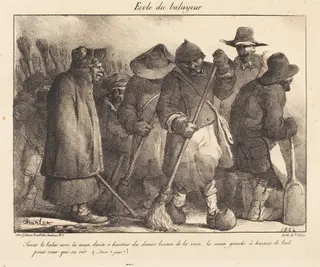 Ecole du balayeur, by Nicolas Toussaint Charlet, ink, 1822