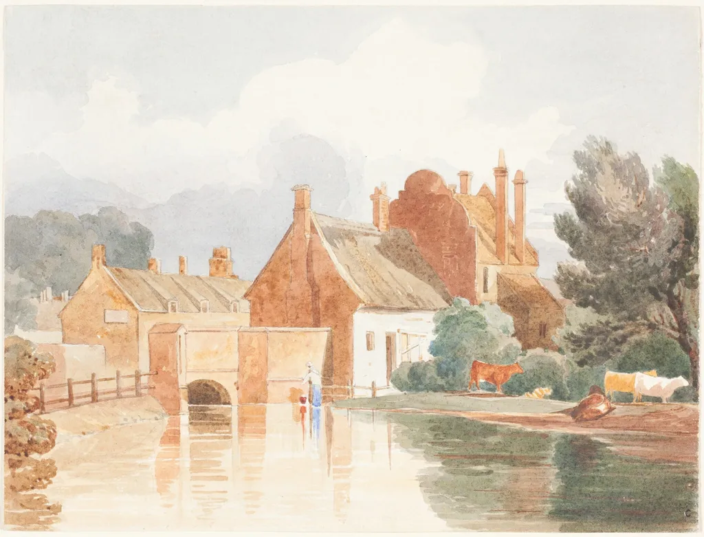 On the Bure, near Aylsham, Norfolk, by James Bulwer, graphite, 1834