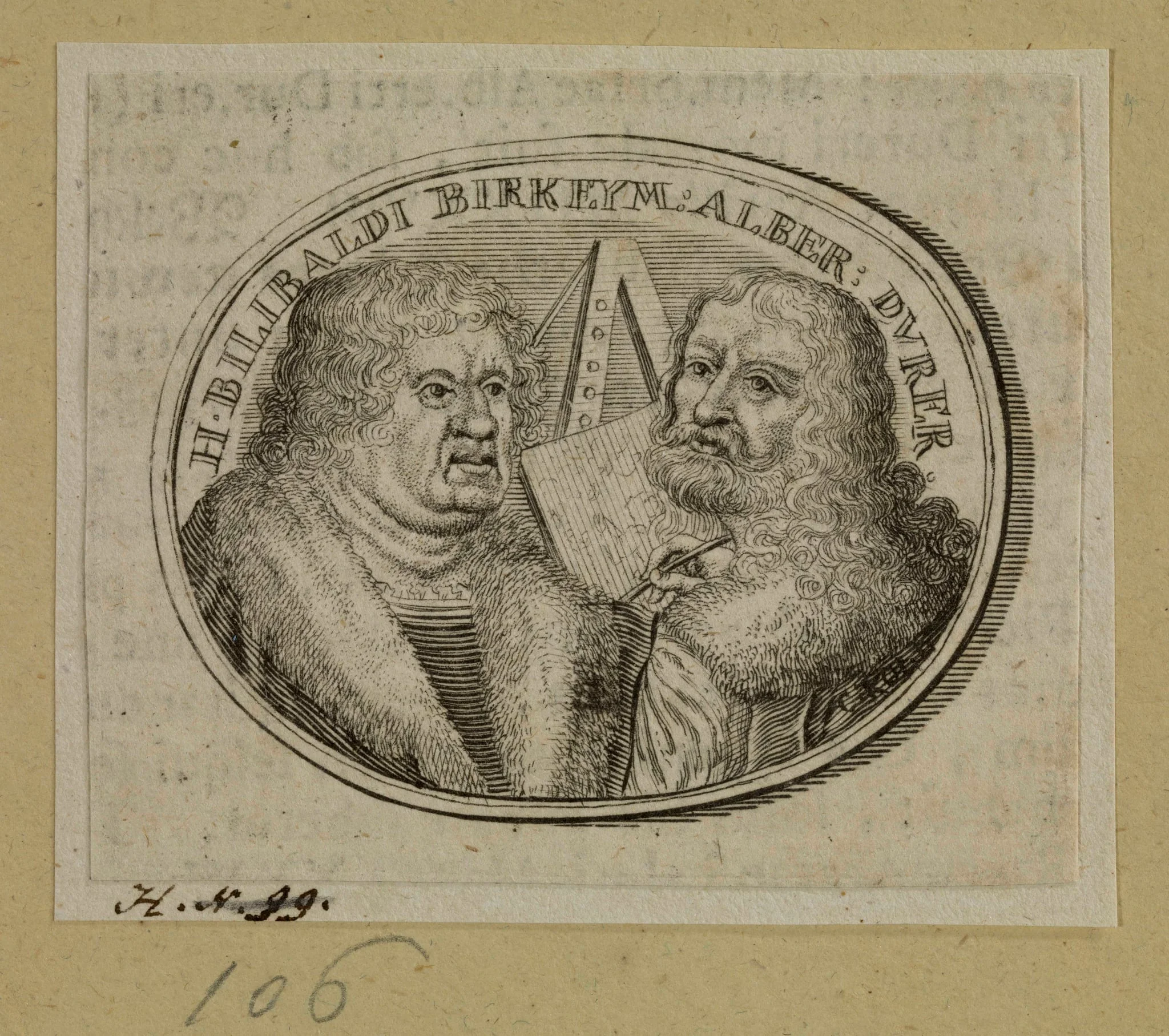 H. BILIBALDI BIRKEYM: ALBER: DVRER., detail