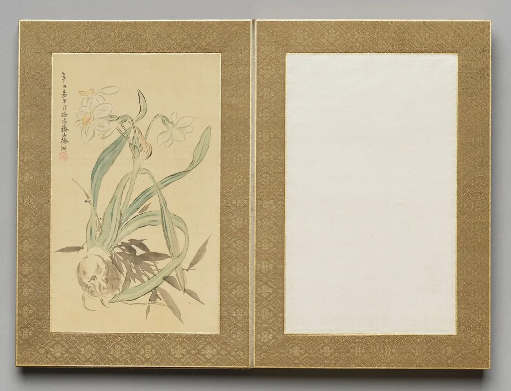Painting from Flowers and Grasses, by Tsubaki Chinzan, unspecified, 1841