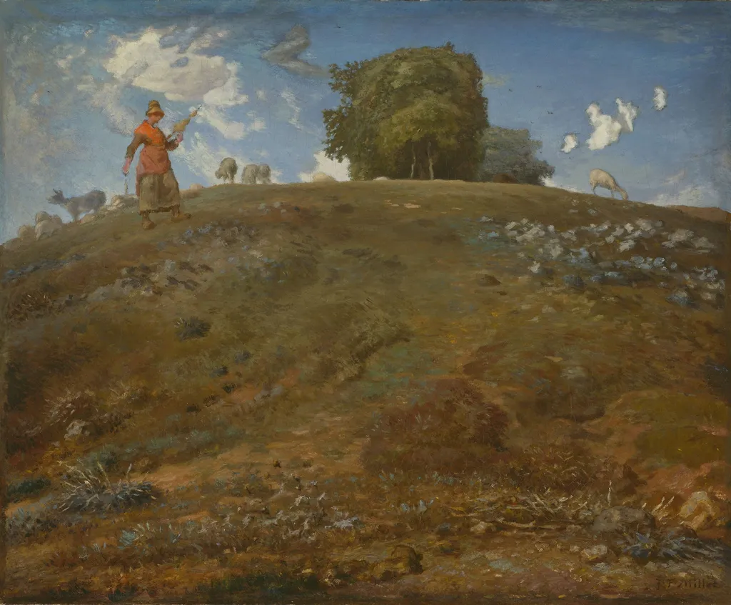 In the Auvergne, by Jean François Millet, oil, 1866