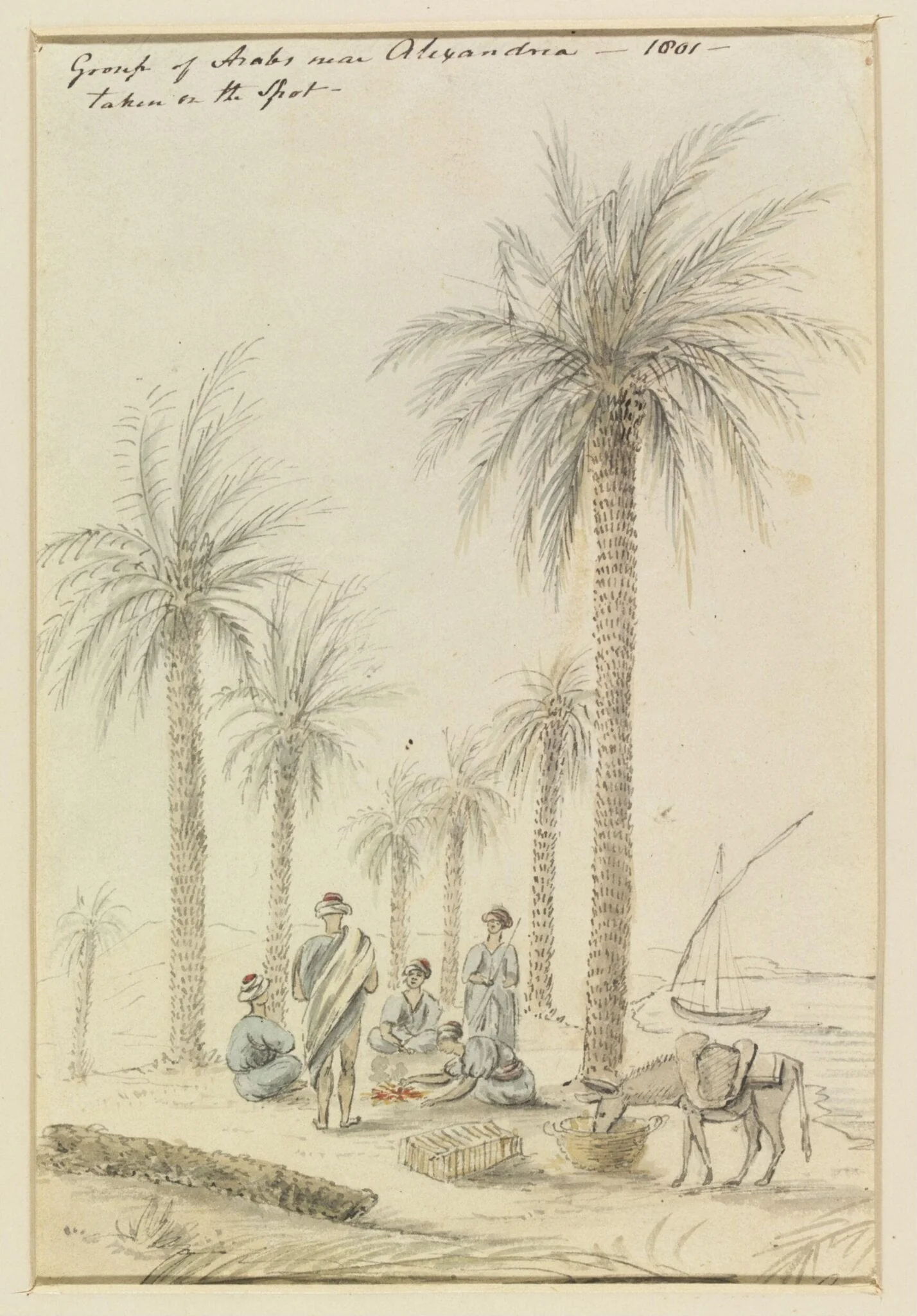 Group of Arabs near Alexandria - 1801 - taken on the Spot, detail