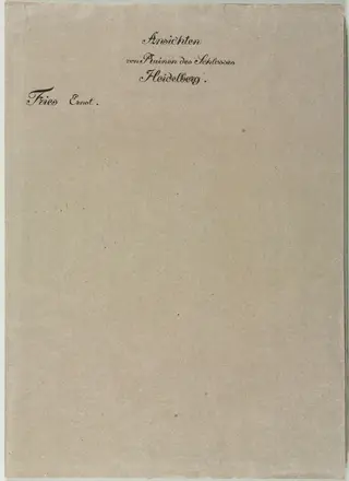 Six Views of Heidelberg Castle: Wrapper, by Ernst Fries, 1820