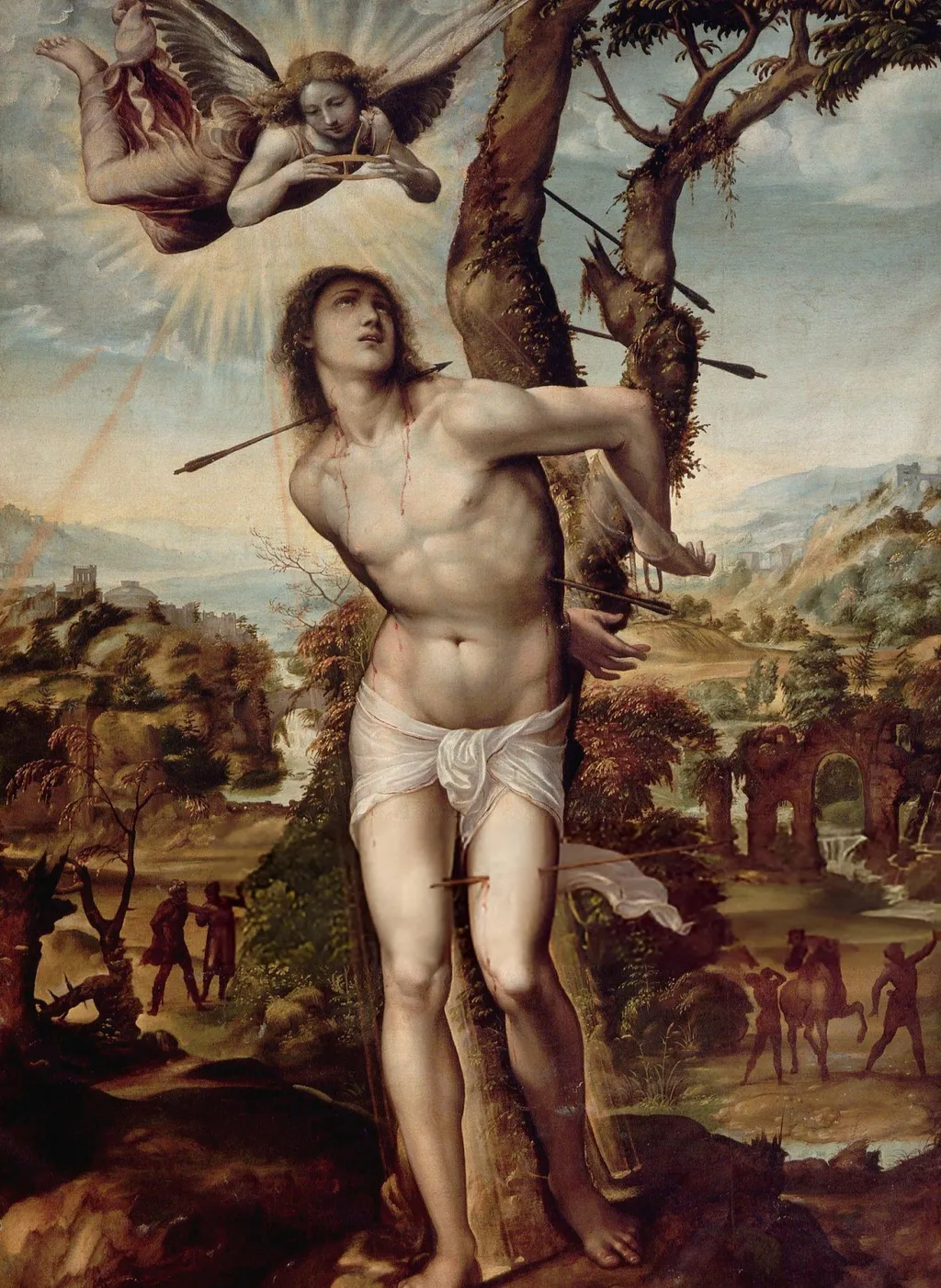 Standard of Saint Sebastian, by Sodoma, unspecified
