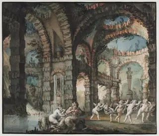 Family of Satyrs with Dancing Cherubs, by Giovanni David, 1776