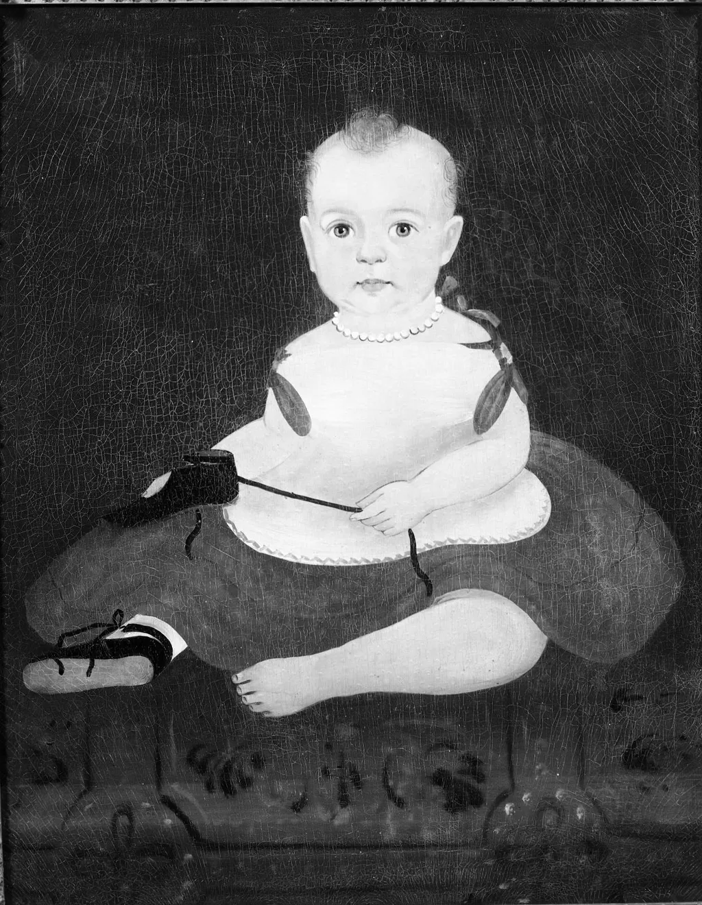 Portrait of a Baby, by Sturtevant J. Hamblin, oil, 1845
