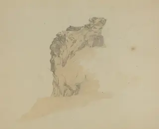 Study of Cliffs, by Johann Christian Heerdt, graphite, 1835