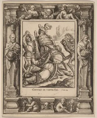 Waggoner, by Wenceslaus Hollar, ink, 1651