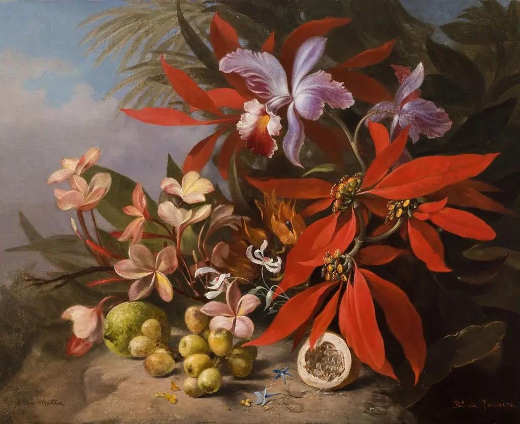 Natureza-morta com flores (atribuído), by Agostinho José da Mota, oil, 1873