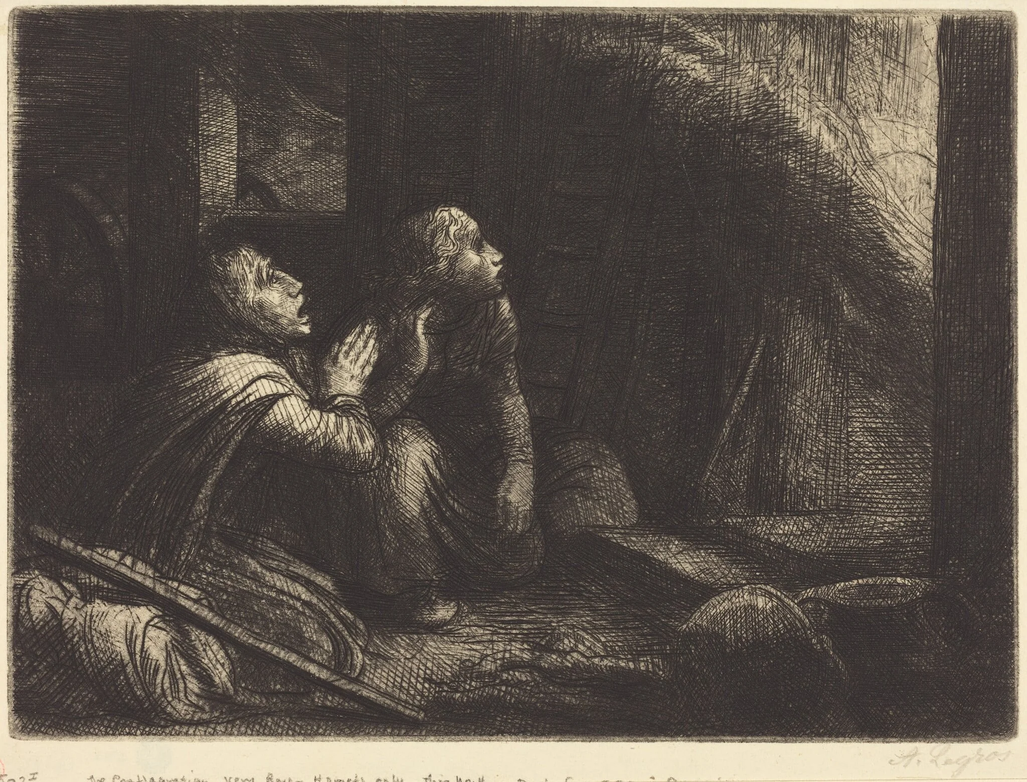 Fire, 3rd plate (L'incendie), detail