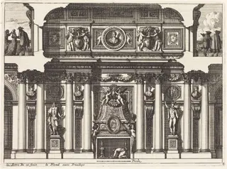 Fireplaces and Other Interior Decorations, by Jean Lepautre, ink, 1650