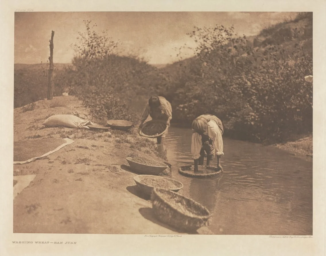 Portfolio XVII, Plate 594: Washing Wheat - San Juan, detail