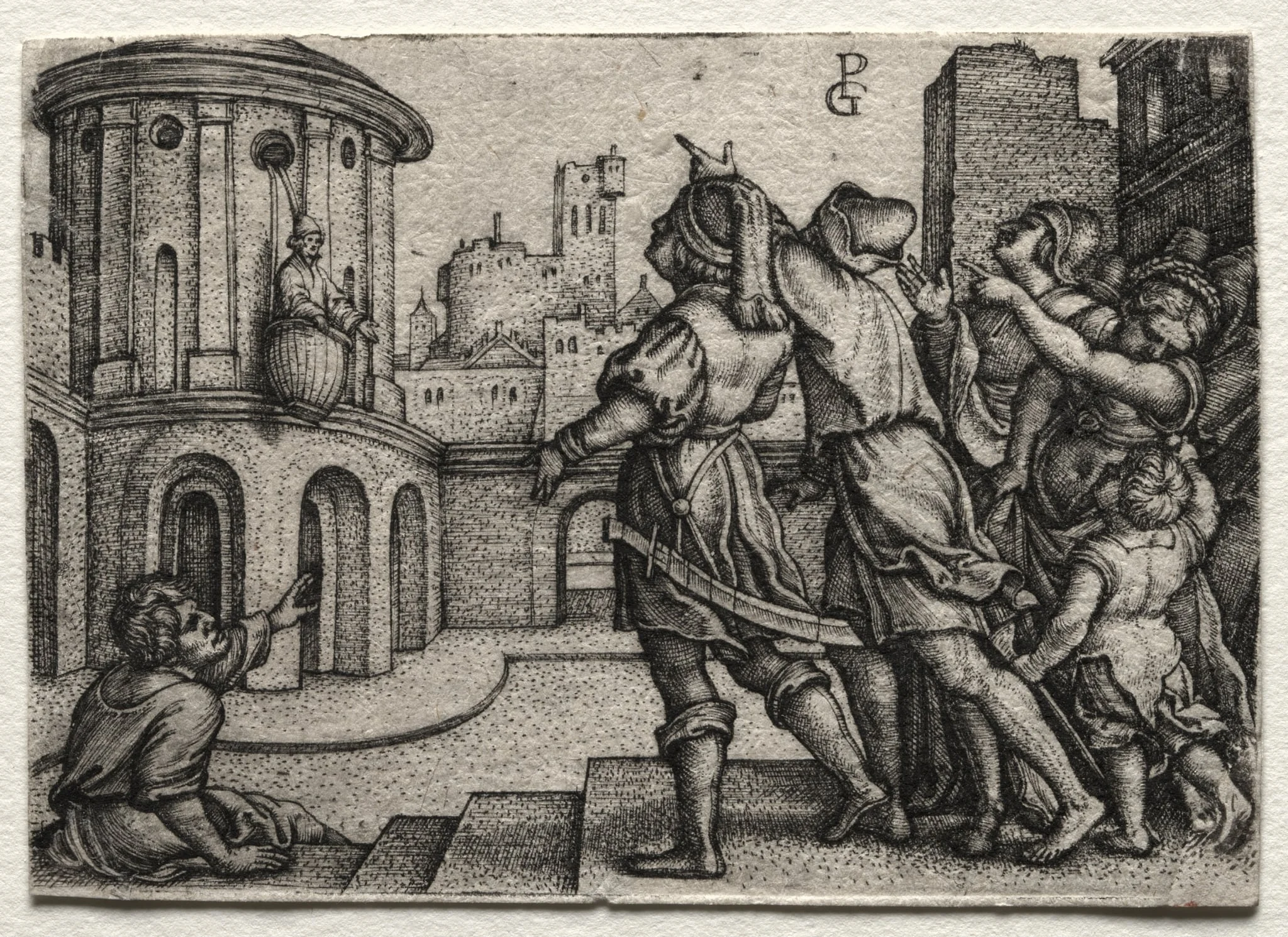Virgil hanging in a Basket, detail