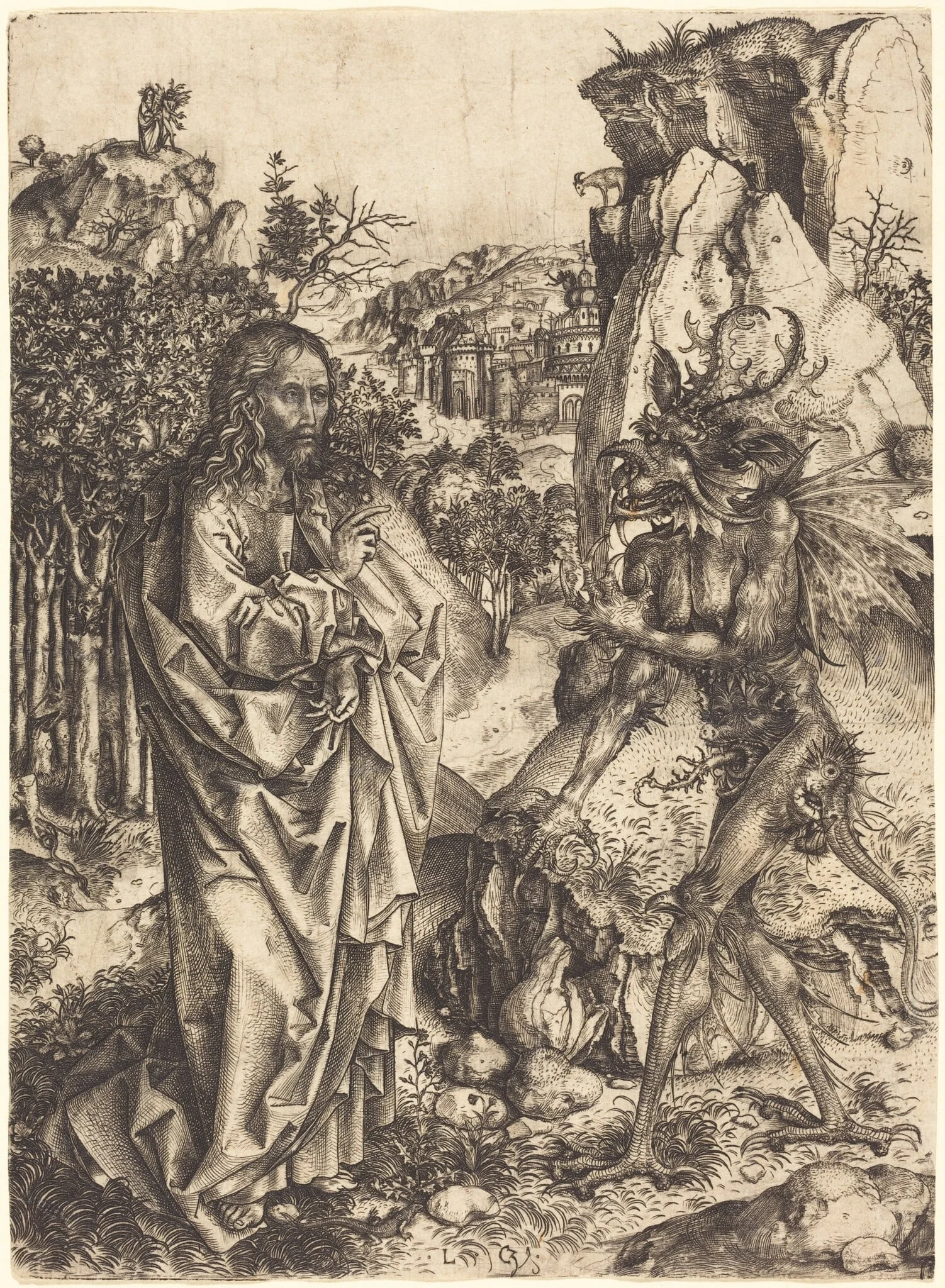 The Temptation of Christ, detail