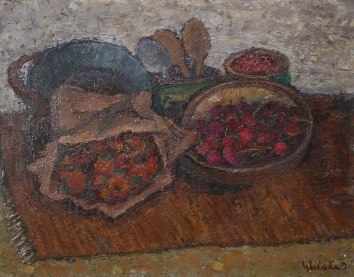 Natură moartă cu căpșuni, detail