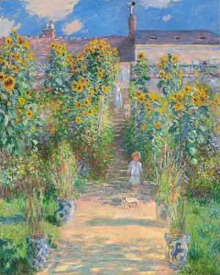 The Artist's Garden at Vétheuil, by Claude Monet, oil, 1881