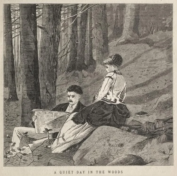 A Quiet Day in the Woods, detail