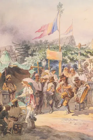 Bâlciul, by Carol Szathmary Popp, 1880