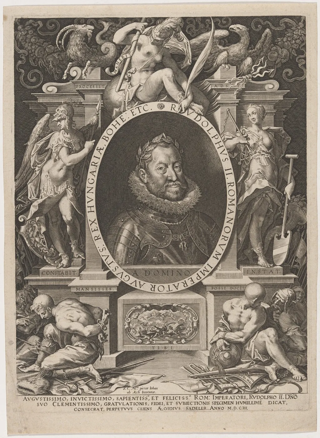 Emperor Rudolph II, by Aegidius Sadeler II, ink, 1603