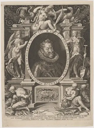 Emperor Rudolph II, by Aegidius Sadeler II, ink, 1603