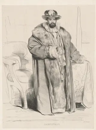Carnevale, by Achille Devéria, ink, 1830