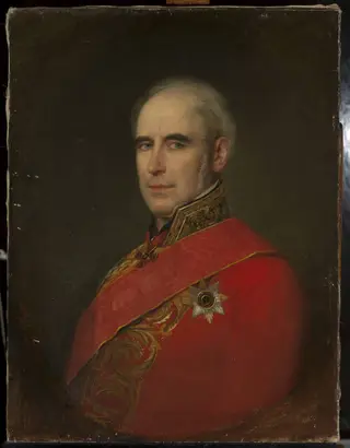 Portrait of Romuald Hube, senator, by Aleksander Stankiewicz, oil, 1852