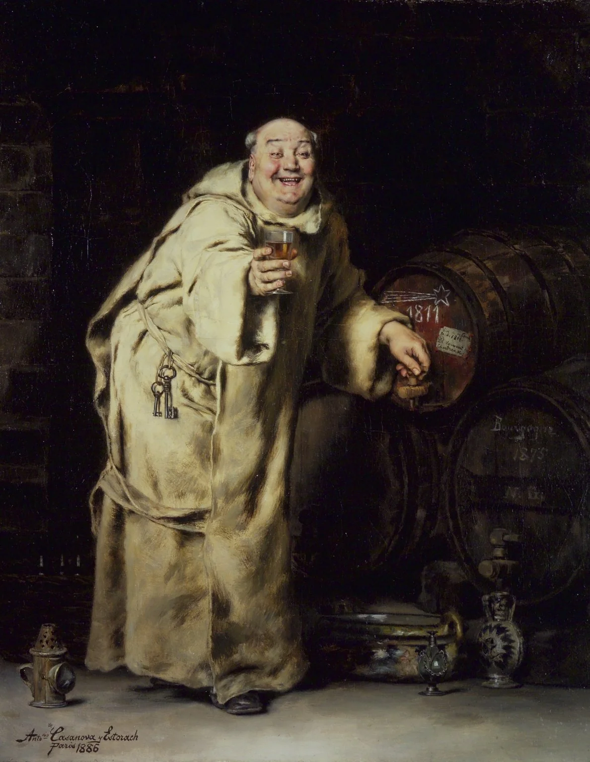 Monk Testing Wine, detail