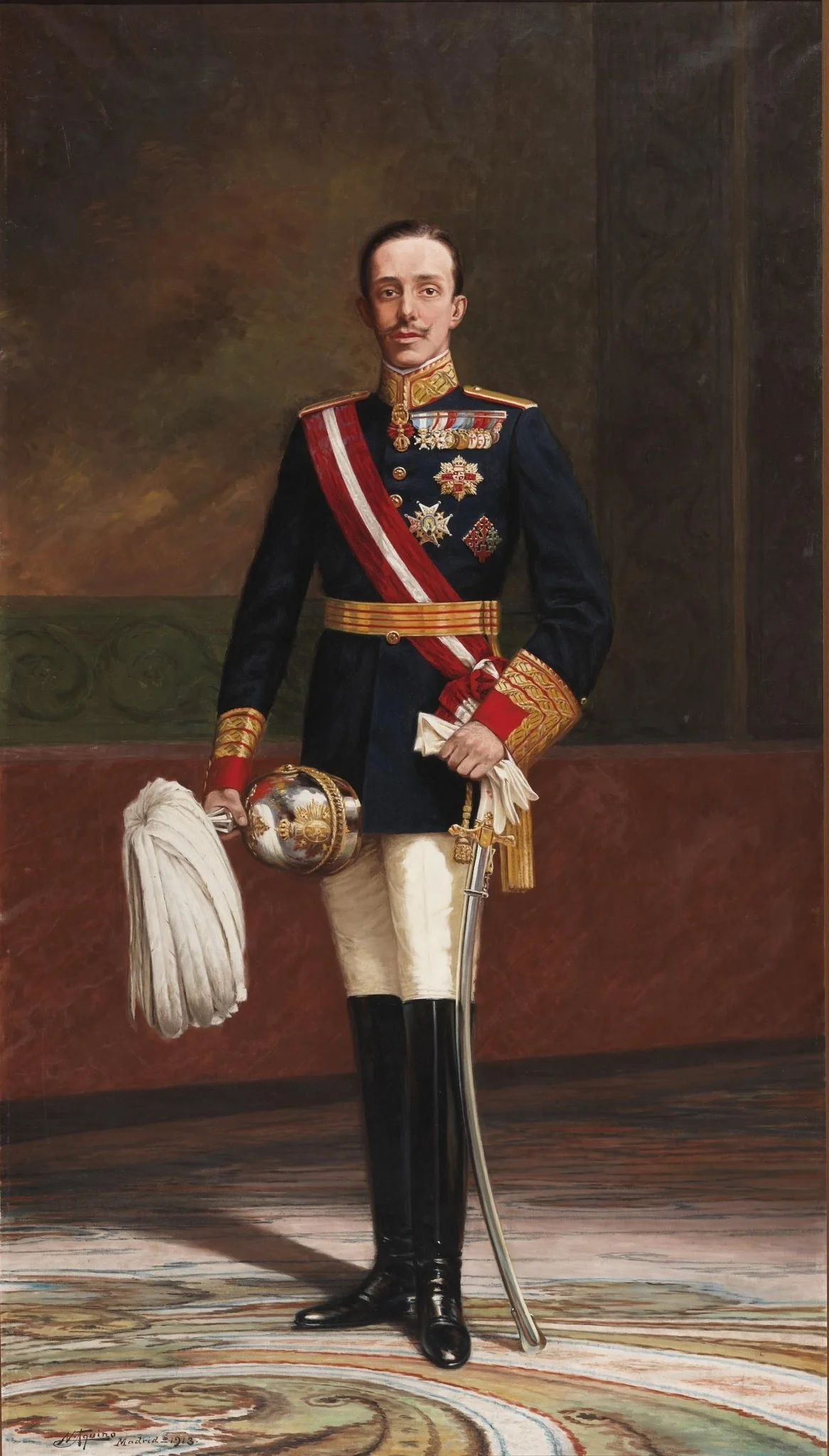 Alfonso XIII con uniforme de capitán general, detail
