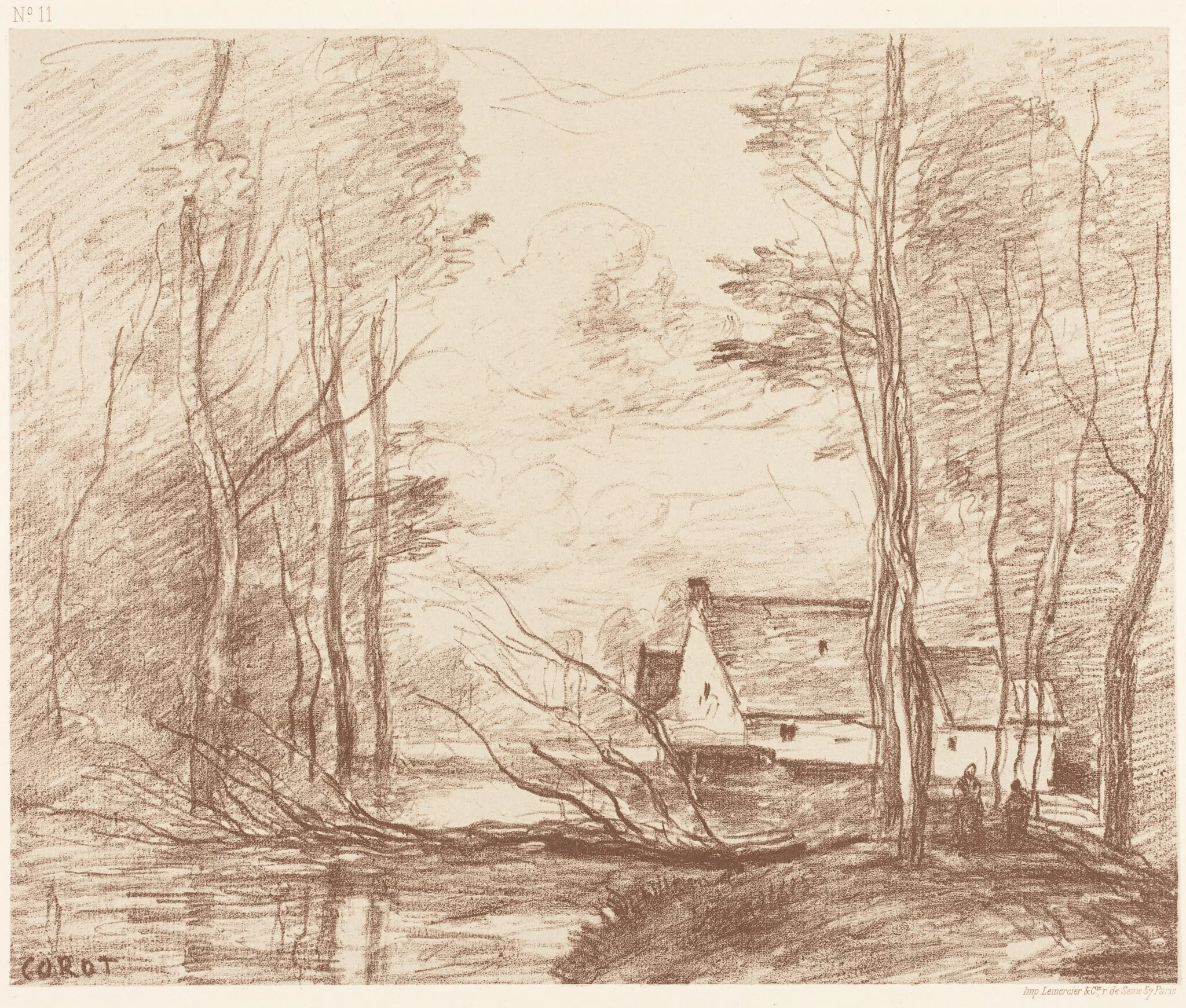 The Mill of Cuincy, near Douai (Le Moulin de Cuincy, pres Douai), detail