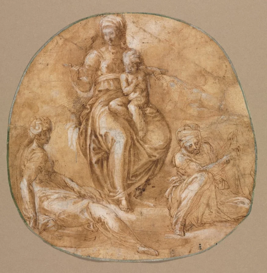 Virgin and Child with St. Catherine of Alexandria and Saint Anne (?), detail