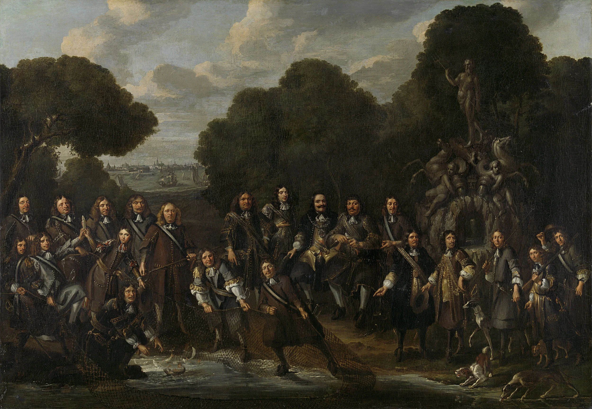 Allegory on the flourishing of the Dutch fishery after the Second Anglo-Dutch War (1665–1667), detail