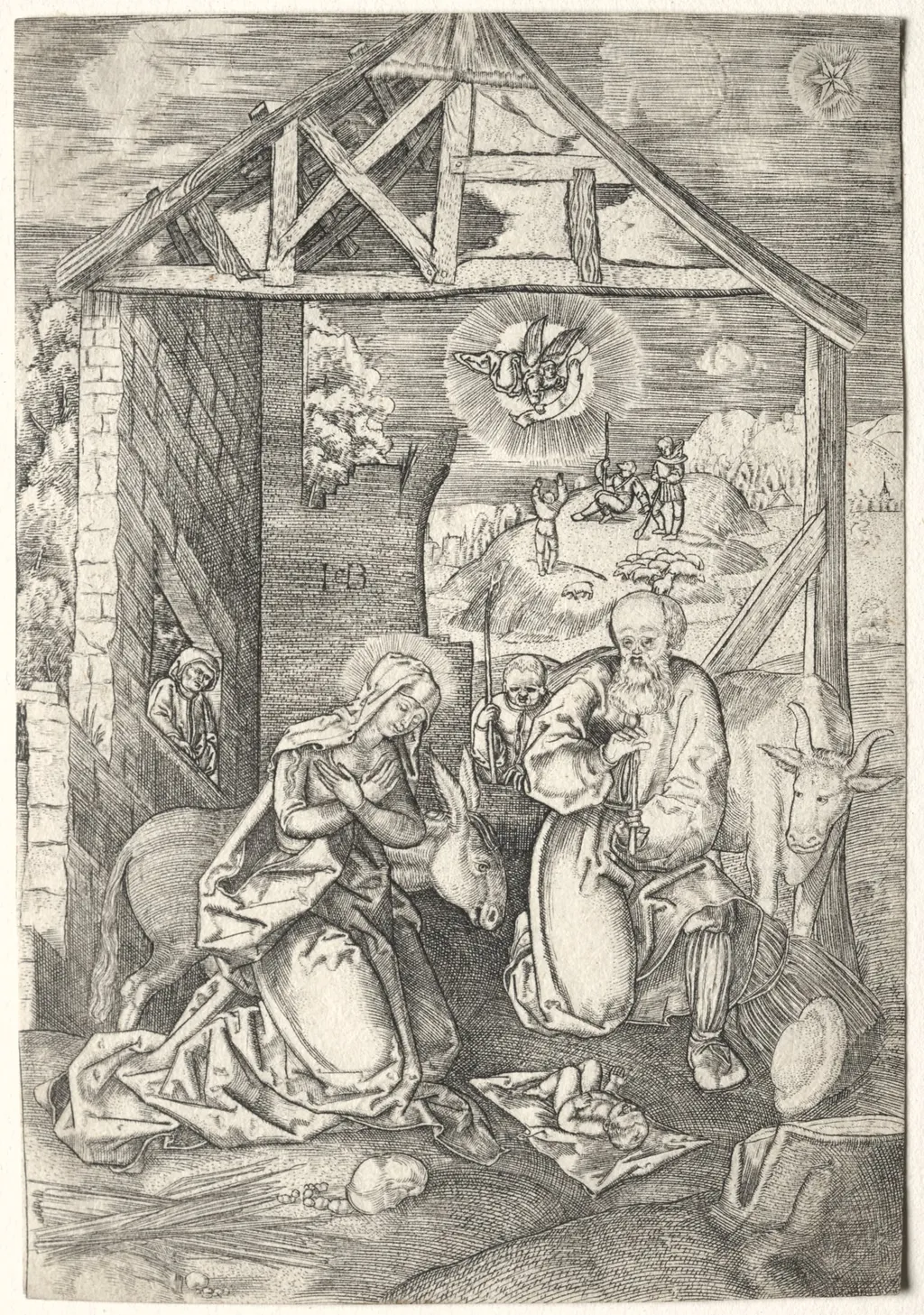 The nativity, by Jacob Binck, 1544