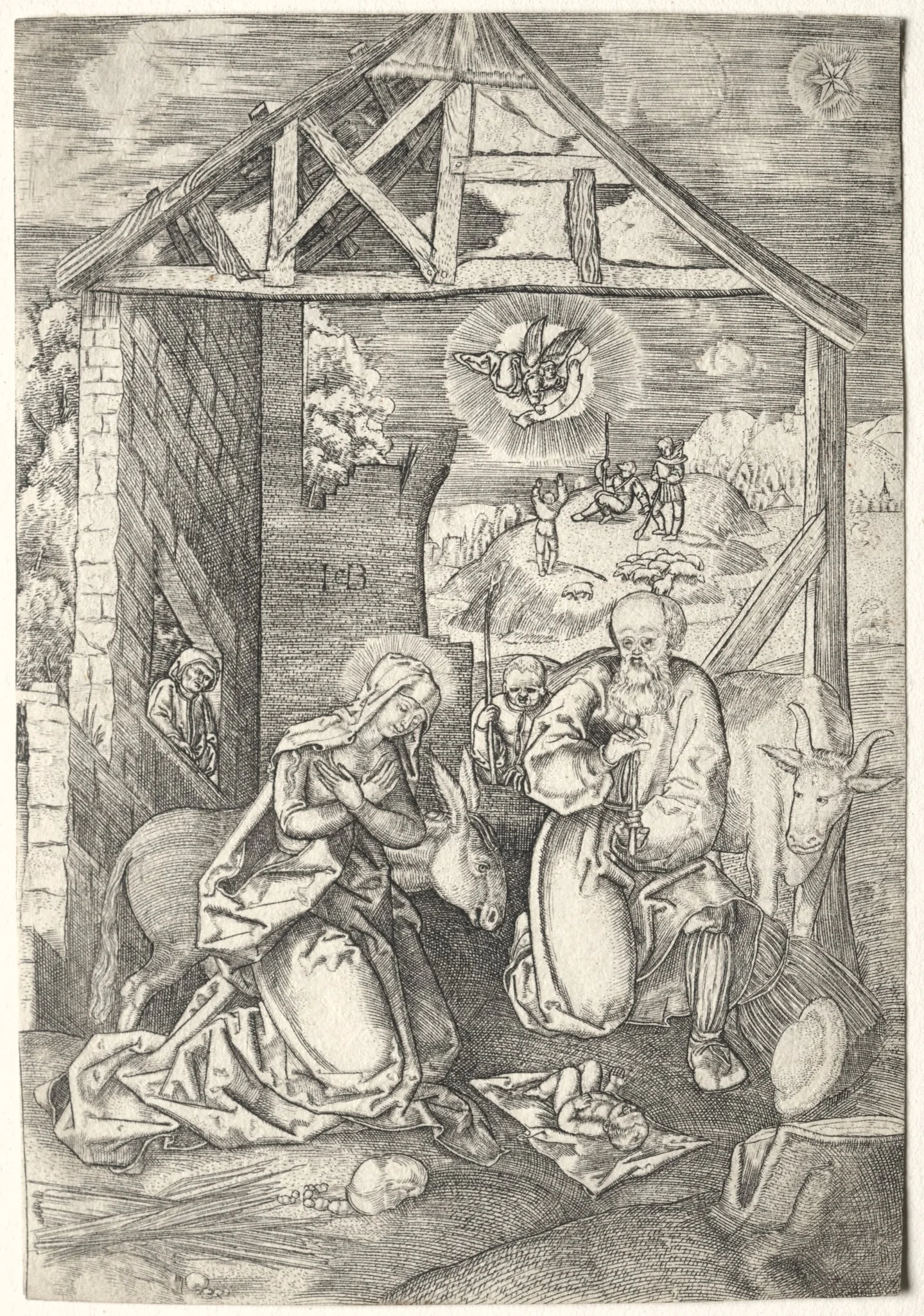The nativity, detail