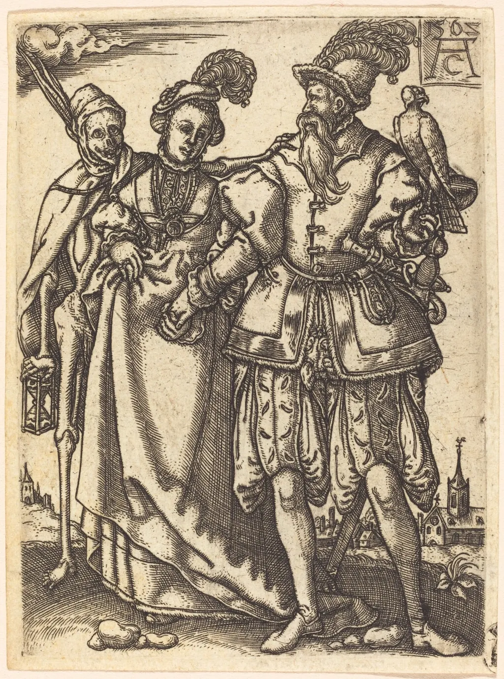 Dance of Death III, by Allaert Claesz, ink