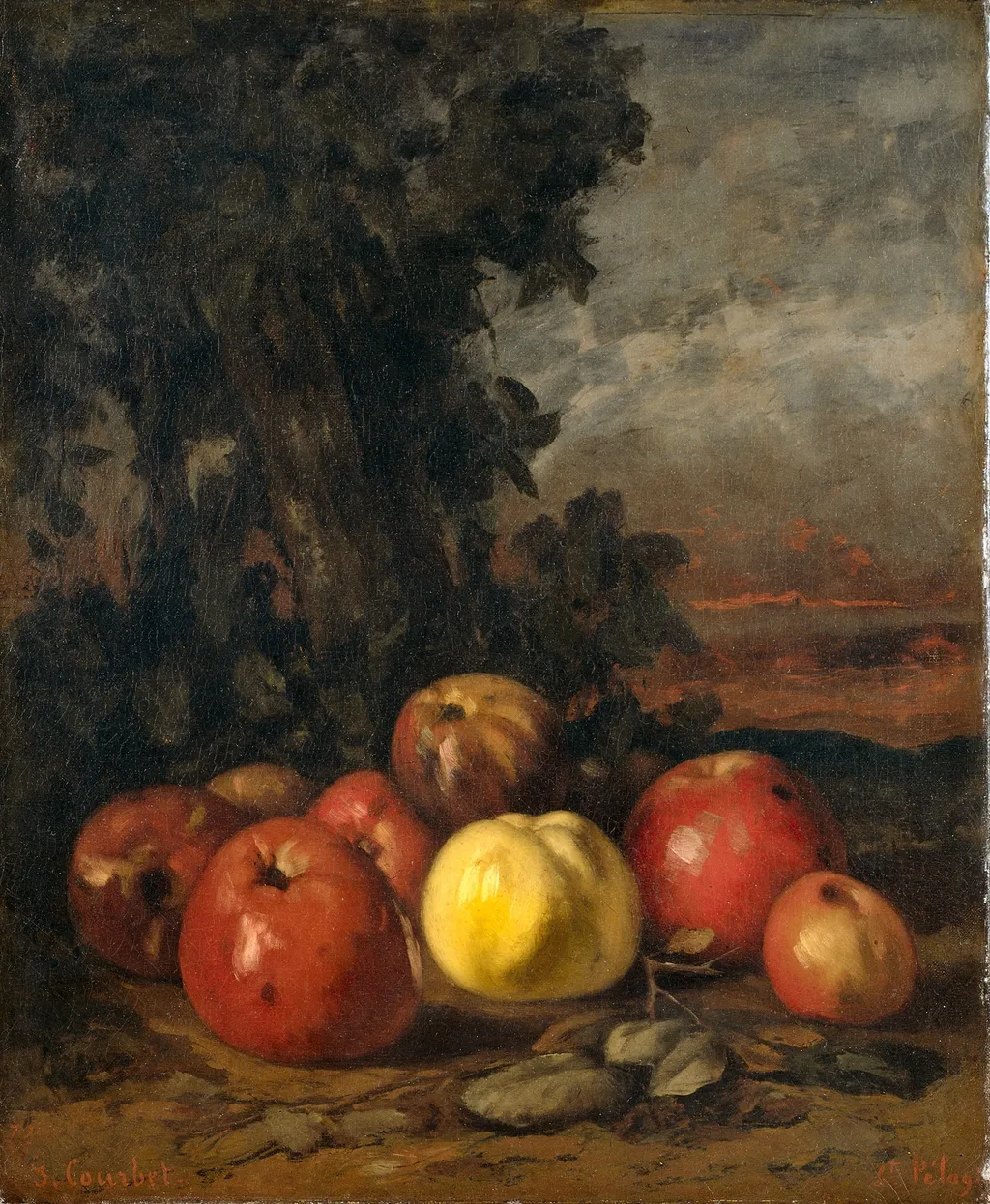 Apples, by Gustave Courbet, oil, 1872