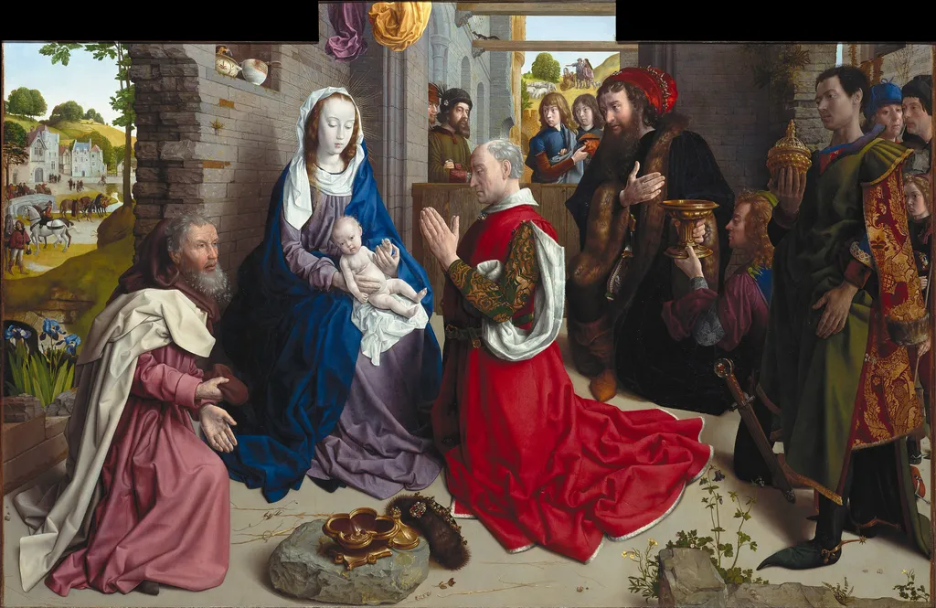 Monforte Altarpiece, by Hugo Van der Goes, oil, 1470