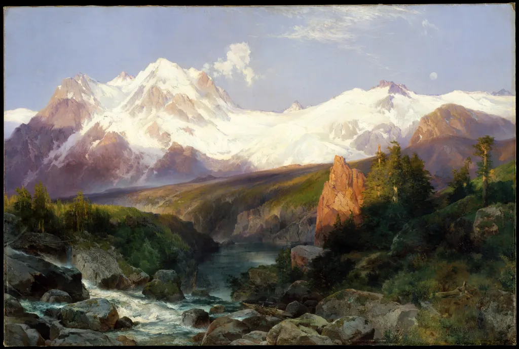 The Teton Range, by Thomas Moran, oil, 1899