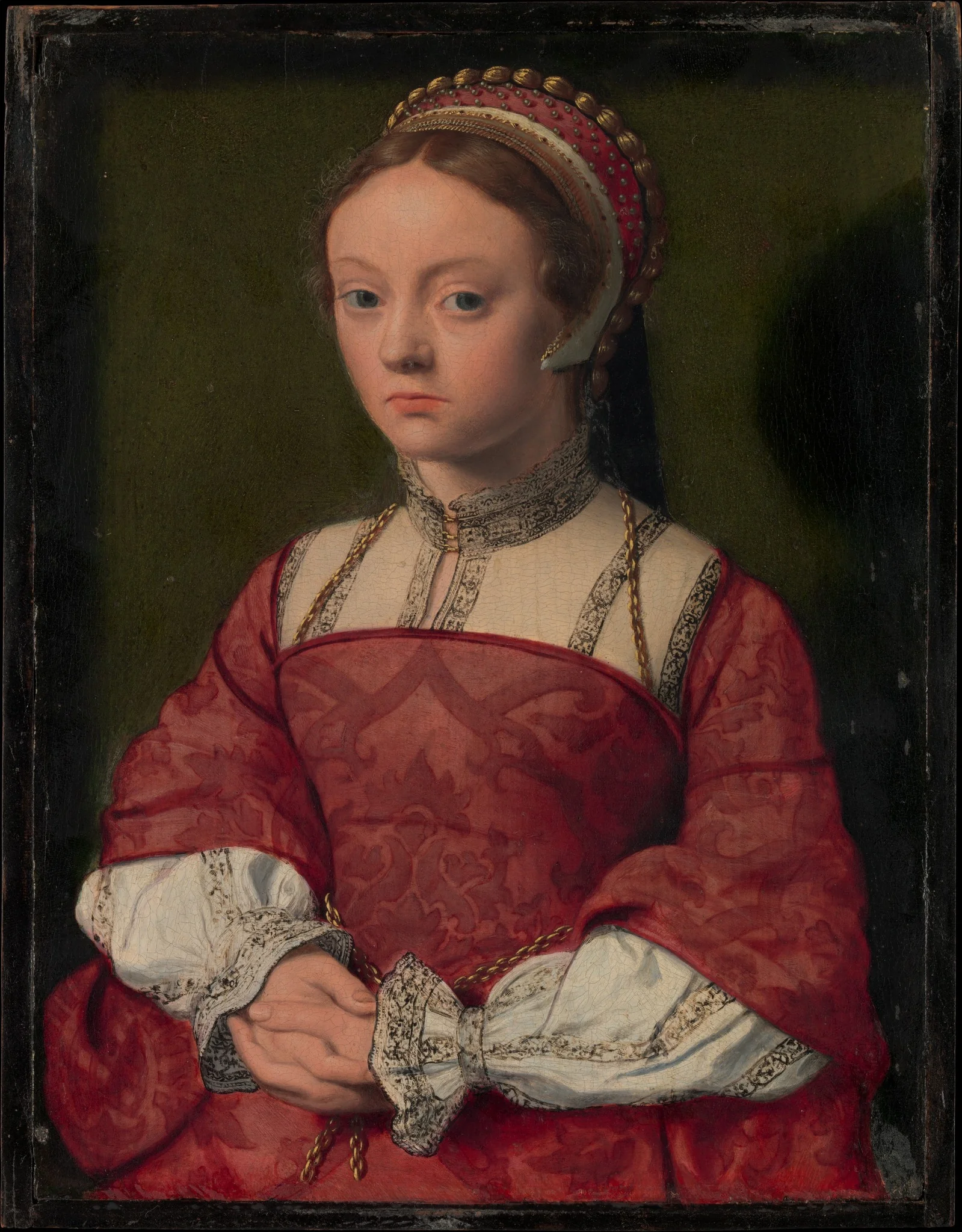 Portrait of a Young Woman, detail
