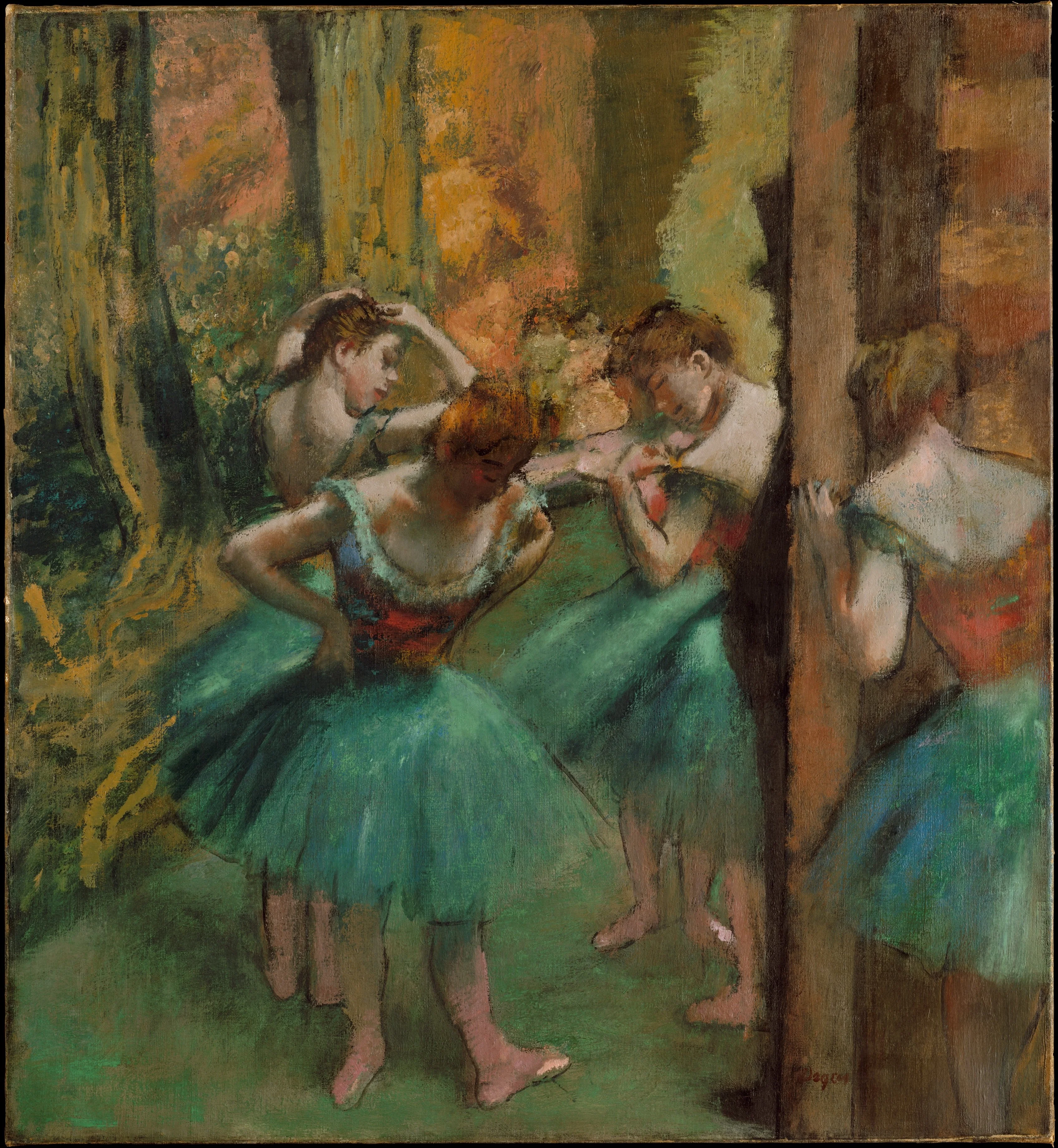 Dancers, Pink and Green, detail