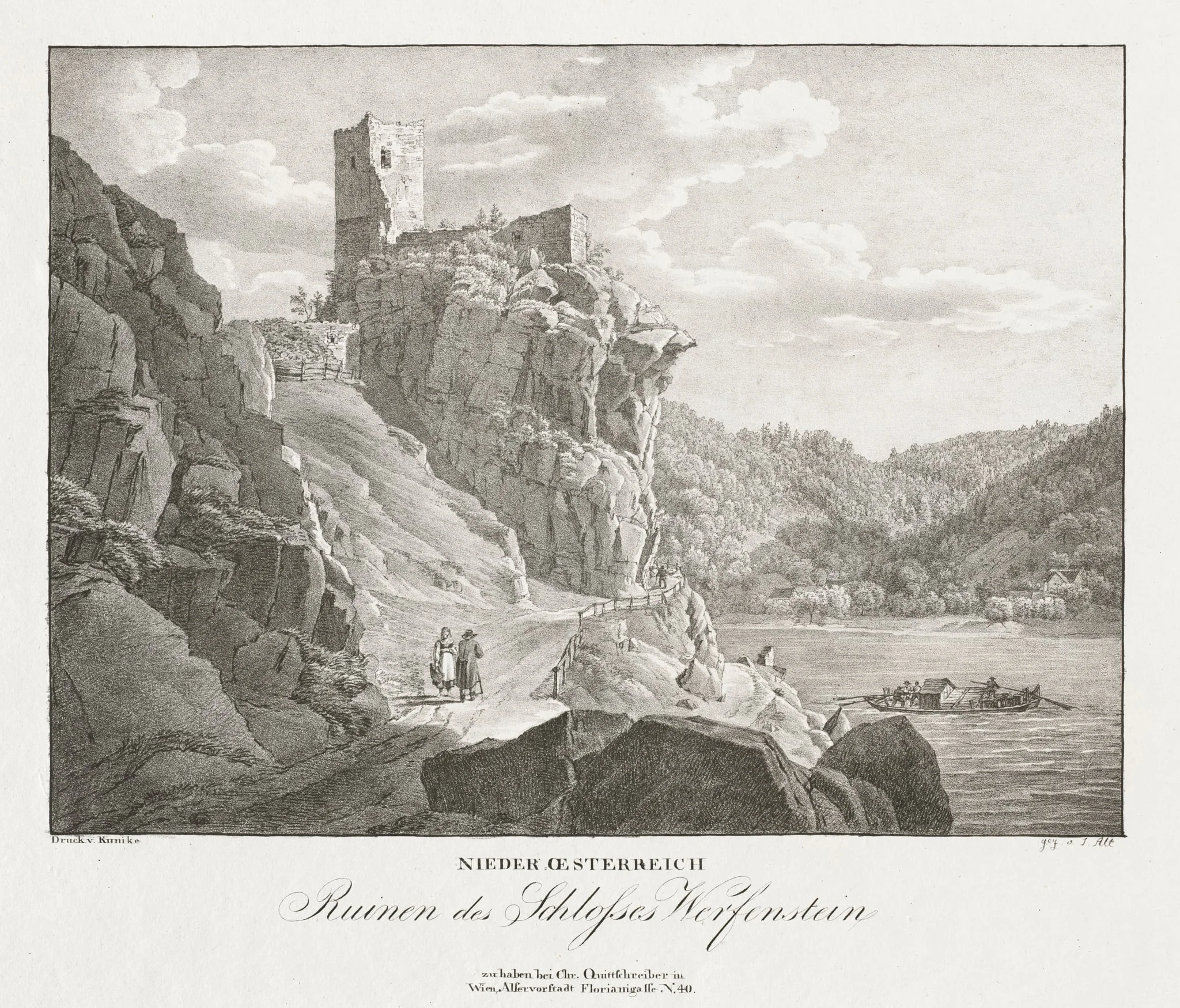Nieder-oesterreich, Ruinen des Schlosses Werfenstein, detail