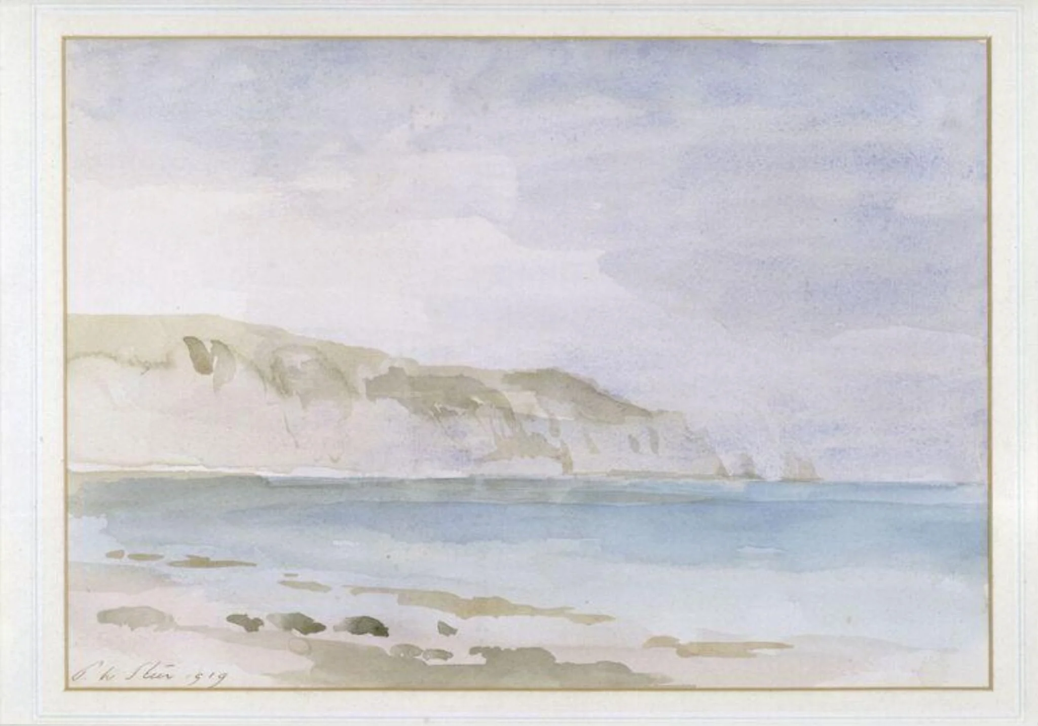 A Grey Day; or A Calm Day: Dover Harbour, detail