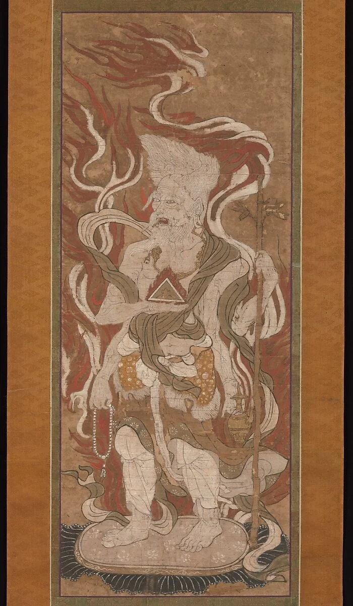 十二天像(火天)|One of the Twelve Devas: Katen, detail