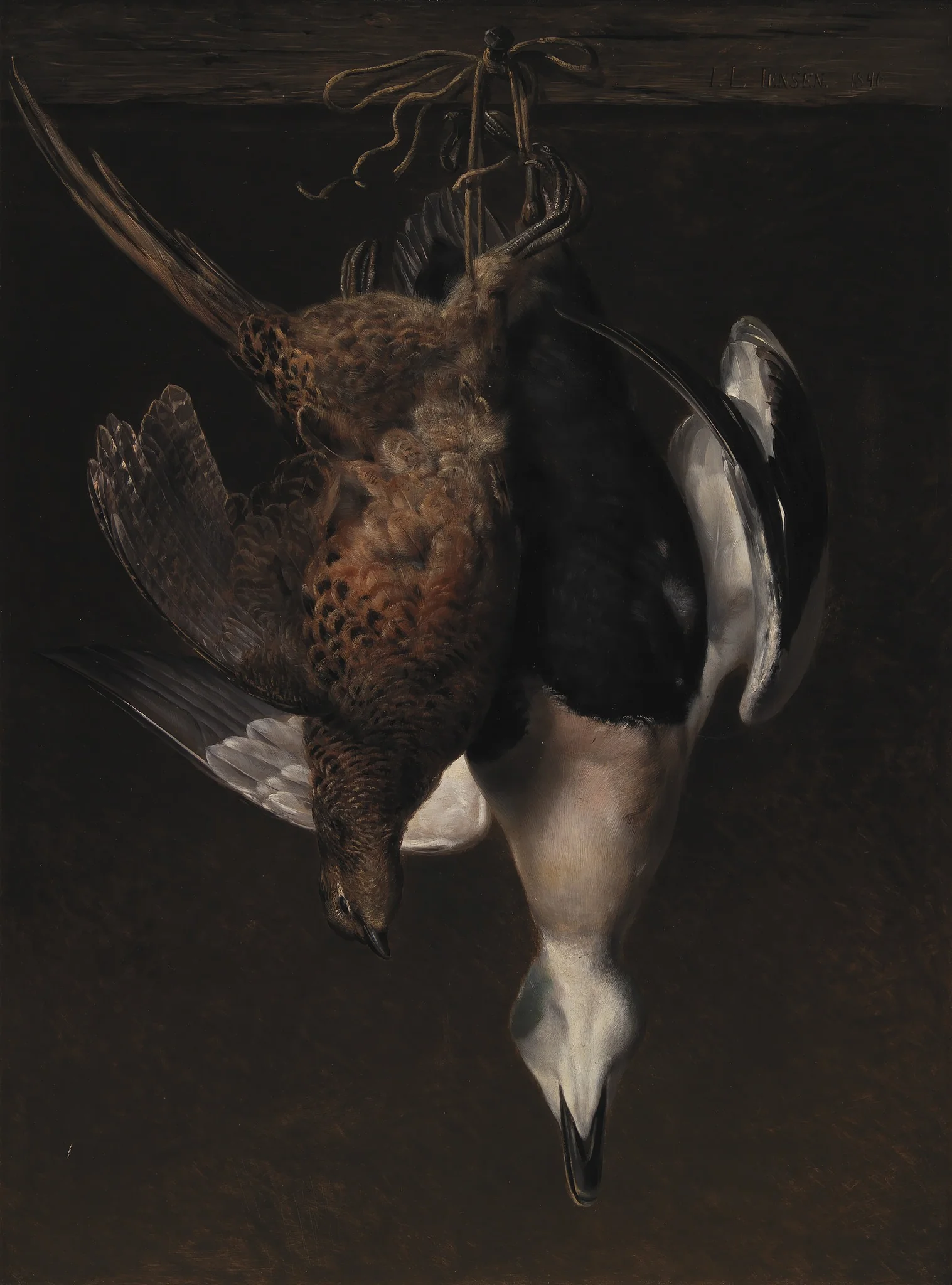 Game. A Pheasant and an Eider, detail