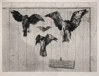 The Top of the Swing-Door, by Félix Bracquemond, 1852