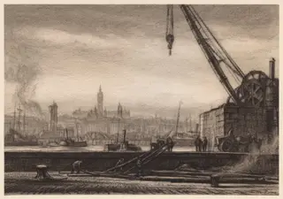 Glasgow University, by Muirhead Bone, 1906