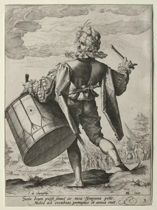 Drummer, by Jacob de Gheyn II, 1587