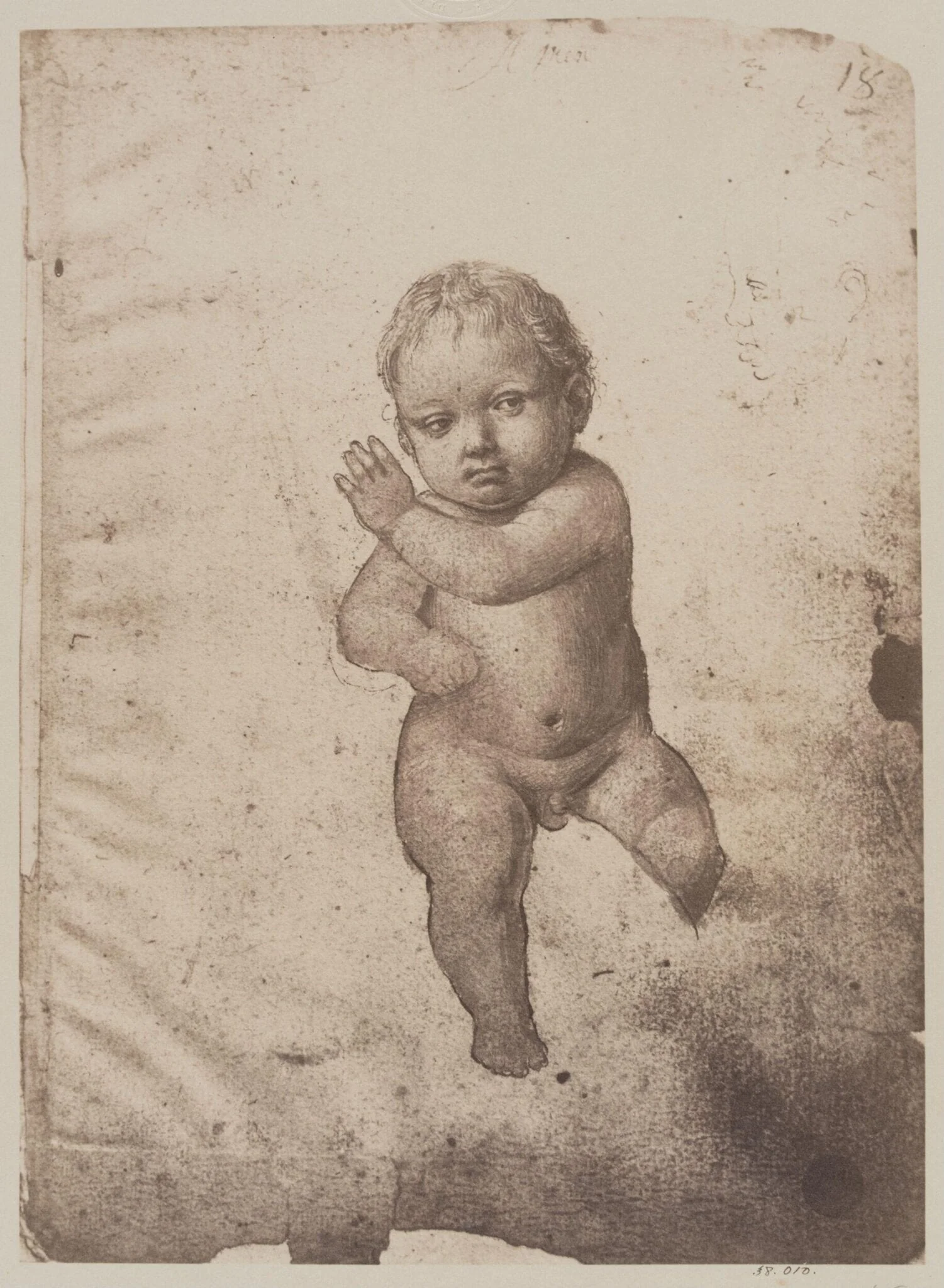 Study of nude child, detail