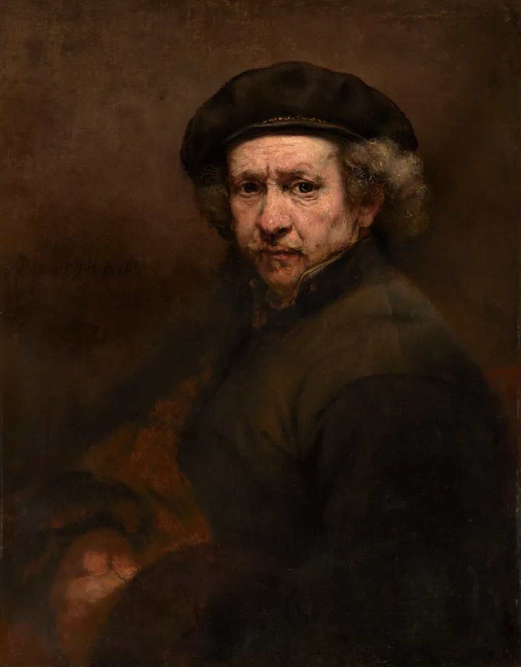 Self-Portrait, by Rembrandt van Rijn, oil, 1659
