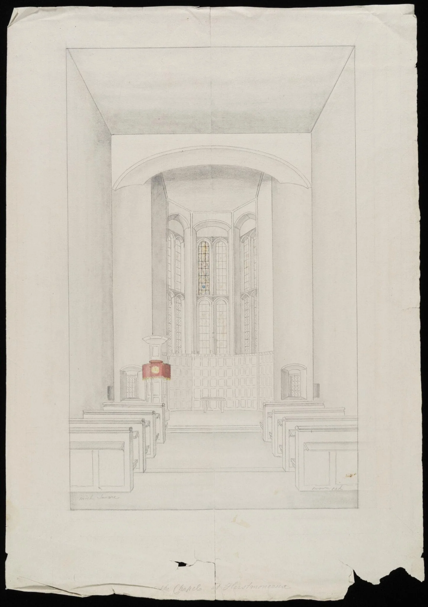 Interior of Chapel., detail