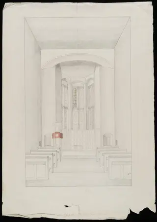 Interior of Chapel., by James Lambert senior, 1776